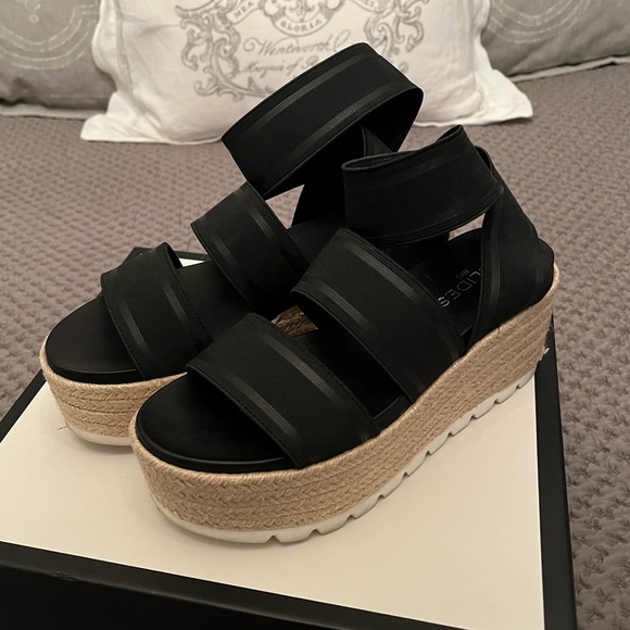 J/SLIDES Platform elastic sandals - Picture 1 of 8